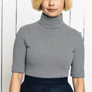 Mara Hoffman Angela Top 100% Organic Cotton Thick Knit Turtleneck Size Medium